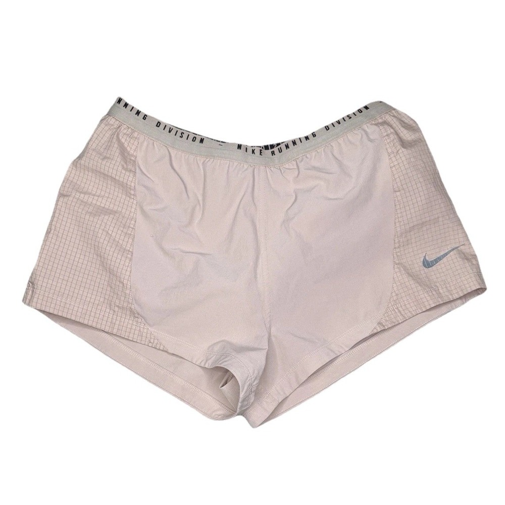 Nike Running Divison Women's Pink Activewear Drawstring Elastic Shorts Size M